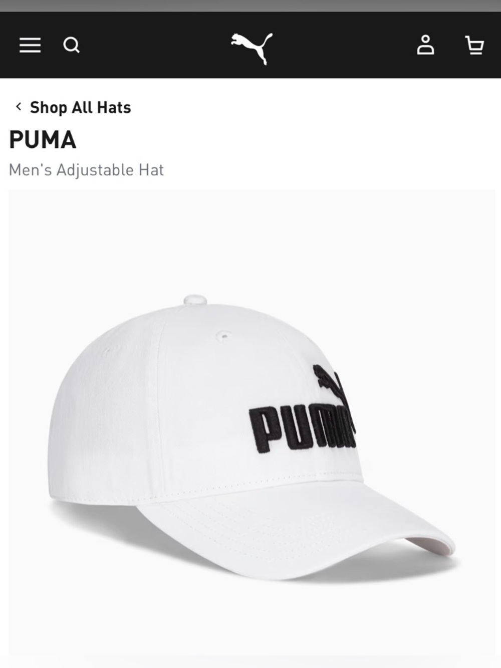 PUMA adjustable baseball hat